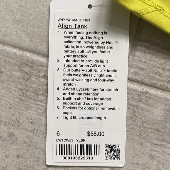 lululemon align tank size 6 - Picture 3 of 3